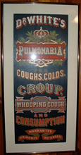 Click photo to see larger pic of Paper Patent Medicine Advertising Sign