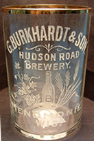 Click photo to see larger pic of Pre-Prohibition Etched Beer Glass