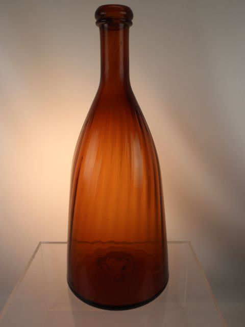 Amber Pattern Molded Decanter