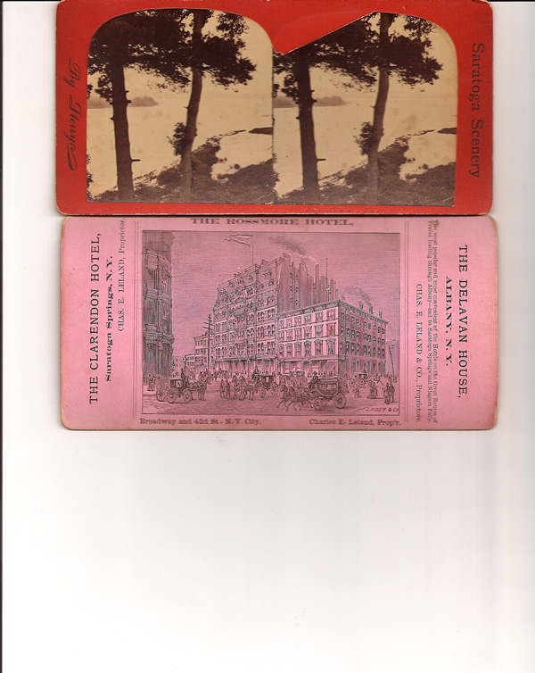 SARATOGA NEW YORK STEREOVIEW CARDS